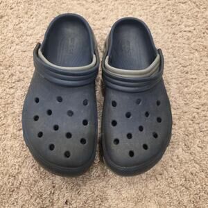 classic Crocs -‎ navy and gray clogs sz M7 W9